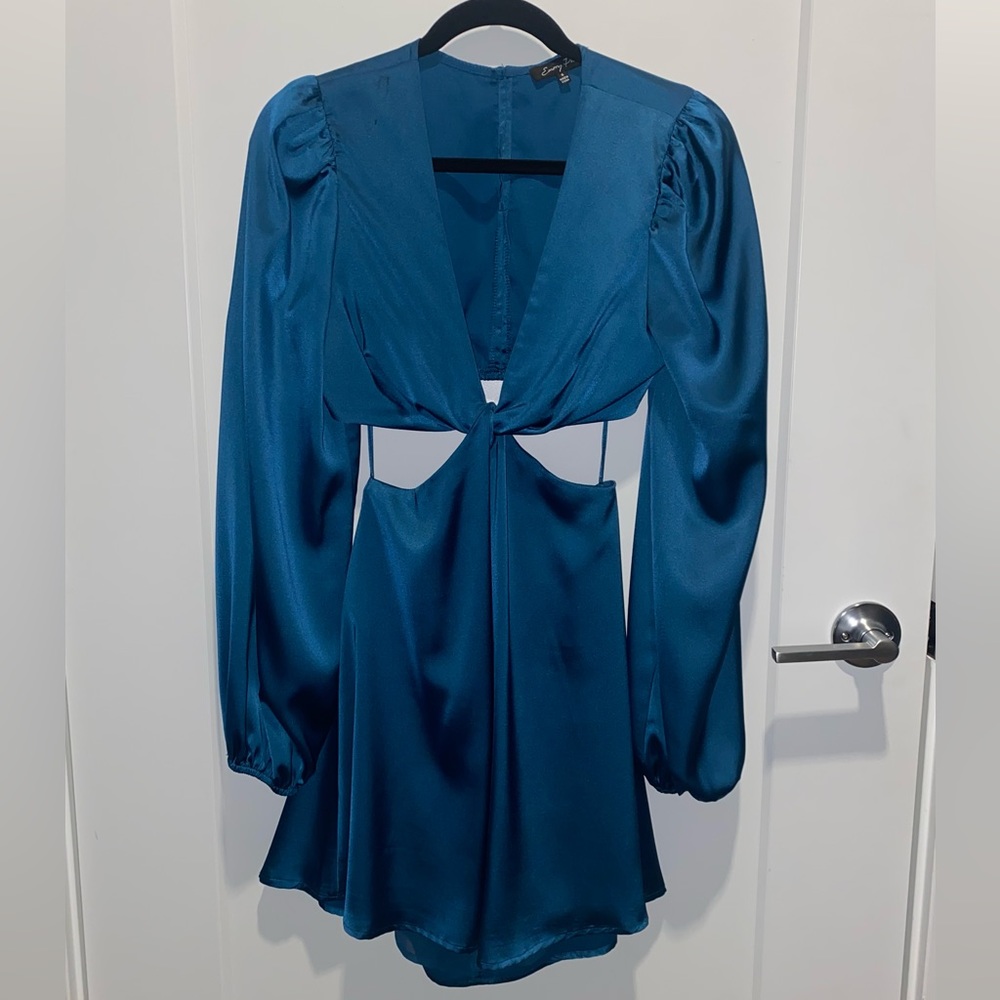 Silky Caribbean Blue Dress